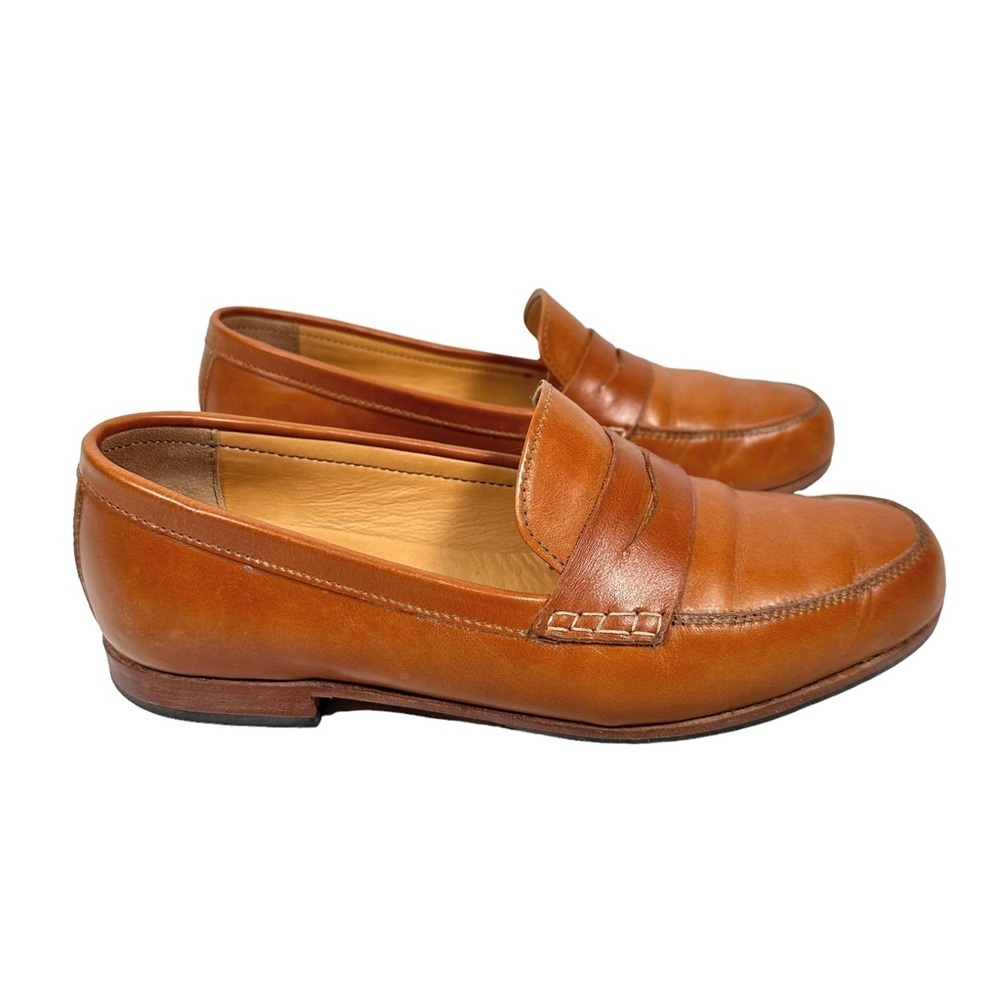 ADELANTE Minimalist Leather Penny Loafers